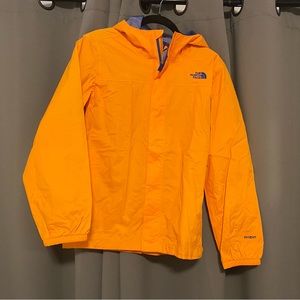 North Face Rain Jacket Boys L 14/16 Yellow/Orange